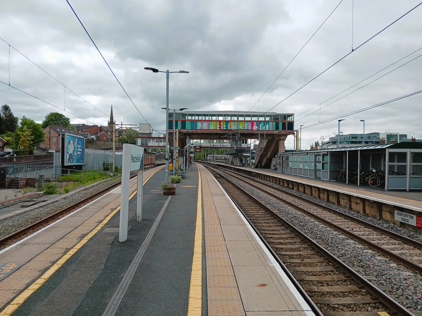 Macclesfield railway station, on the Stoke branch of the West Coast Main Line